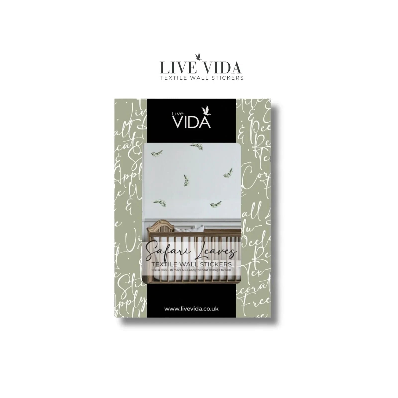 Live Vida Safari Leaves Wall Sticker A4 - mezetto ebebek ebebek