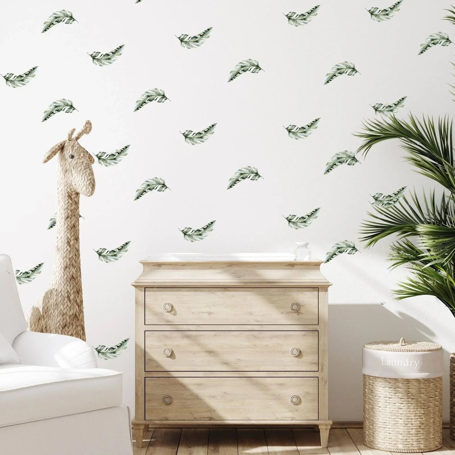 Live Vida Safari Leaves Wall Sticker A4 - mezetto ebebek ebebek