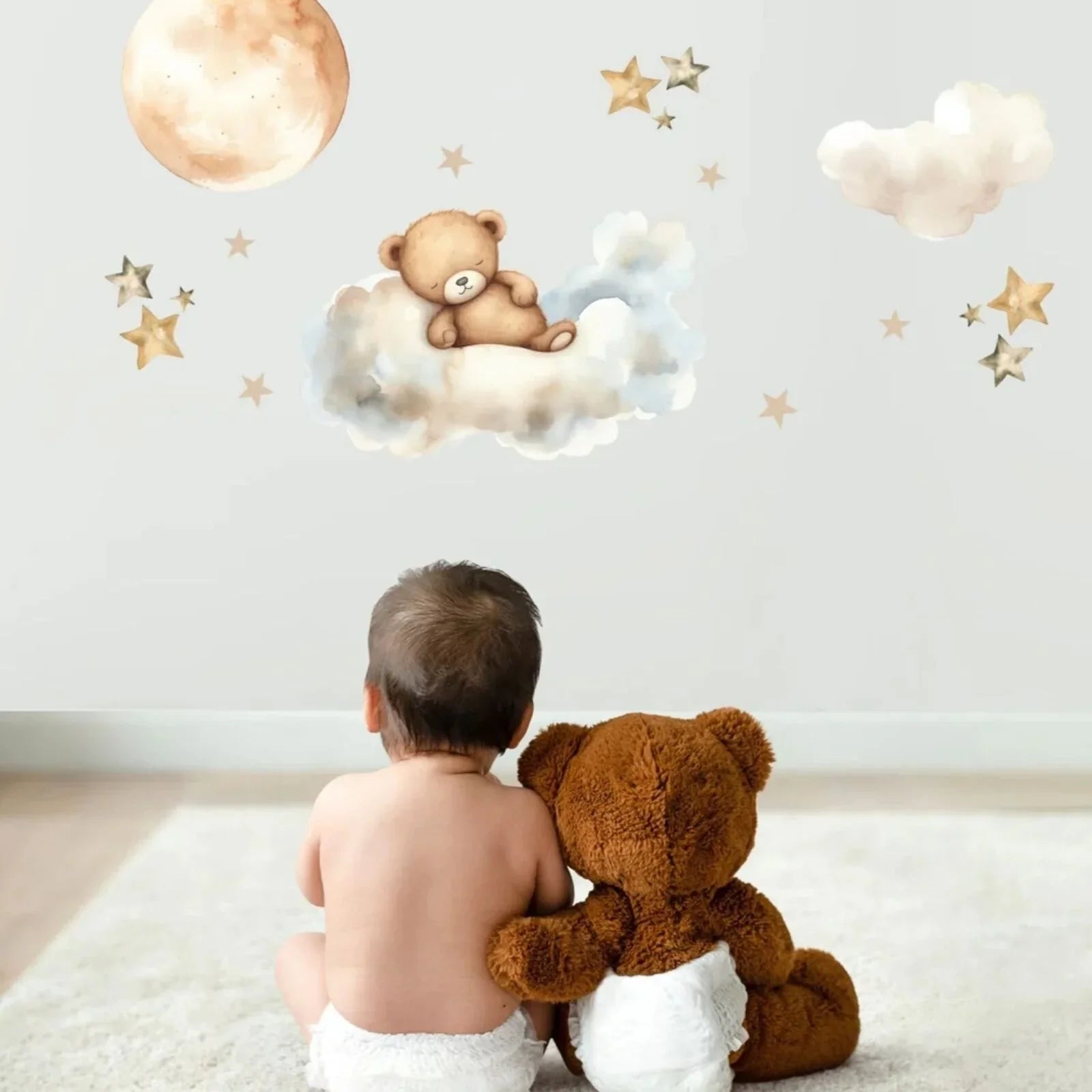 Live Vida Sleeping Bear Large Wall Art Sticker - mezetto ebebek ebebek