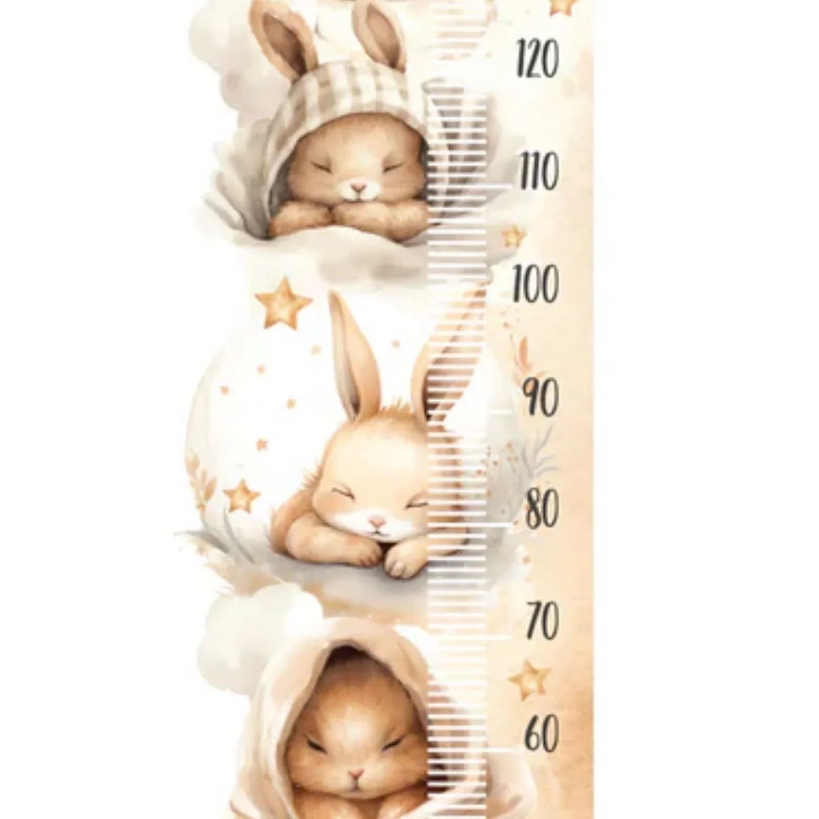 Live Vida Sleeping Bunny Height Chart Sticker - mezetto ebebek ebebek