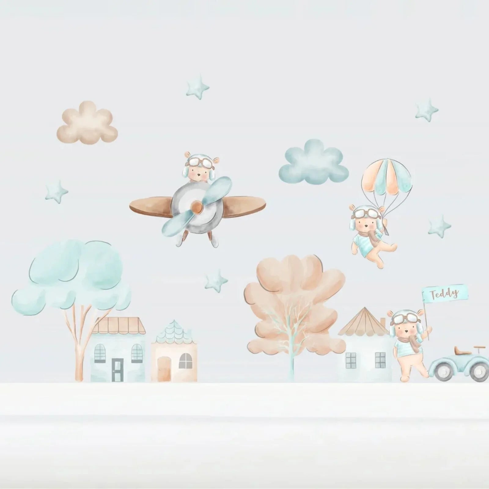 Live Vida Teddy Adventures Large Wall Stickers - mezetto ebebek ebebek