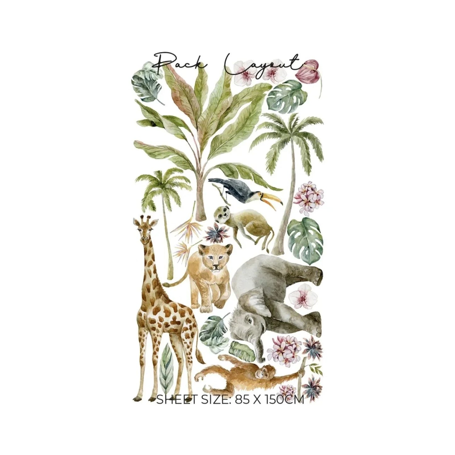 Live Vida Tropical Giraffe Large Wall Stickers - mezetto ebebek ebebek