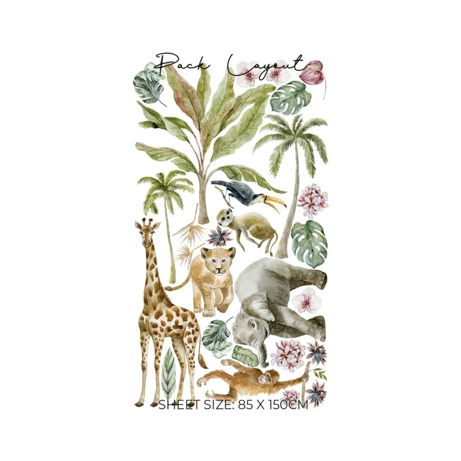 Live Vida Tropical Giraffe Large Wall Stickers - mezetto ebebek ebebek