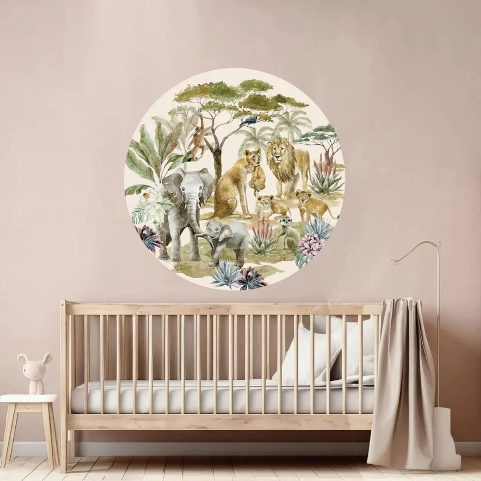 Live Vida Tropical Safari Circle Wall Sticker - mezetto ebebek ebebek