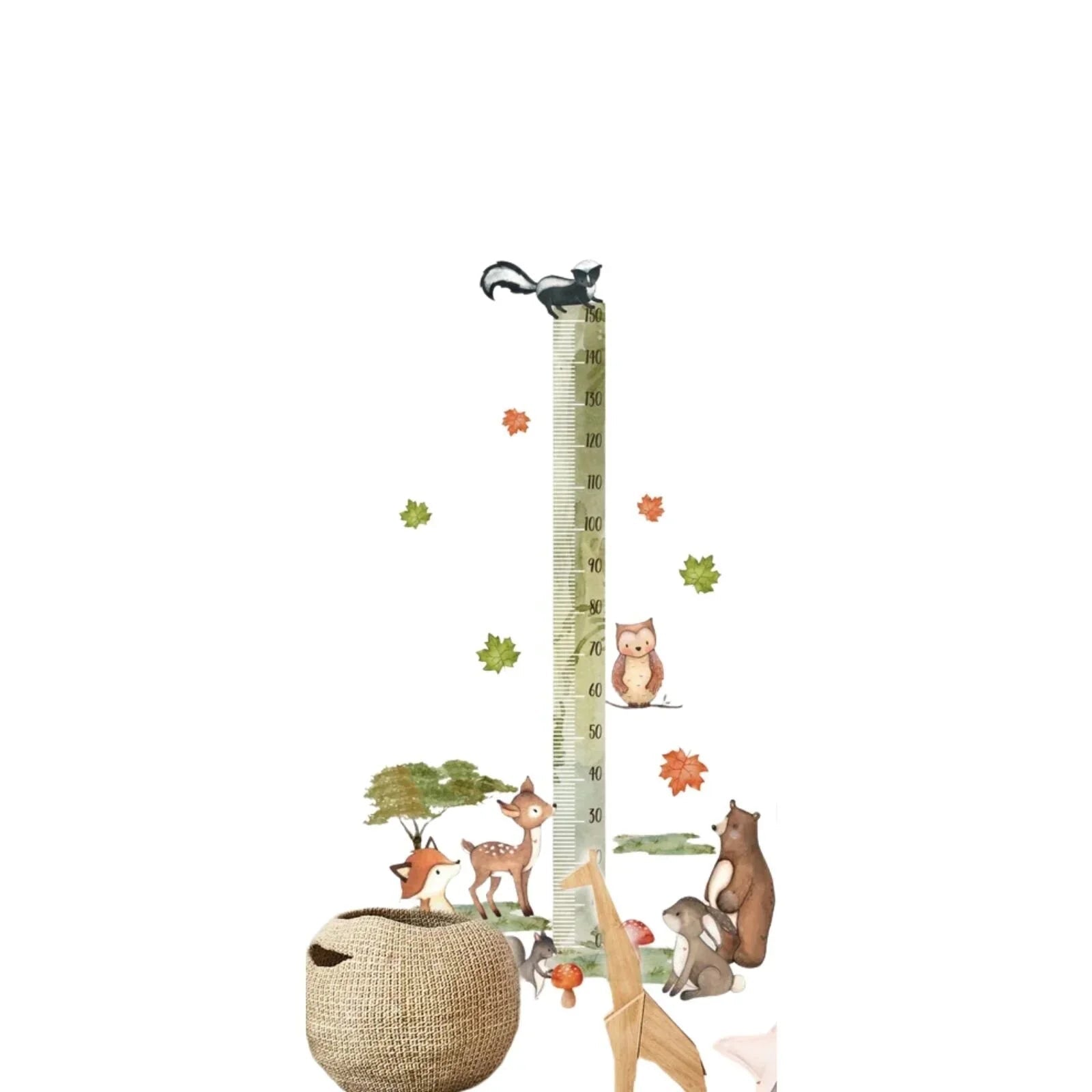 Live Vida Woodland Height Chart Sticker - mezetto ebebek ebebek