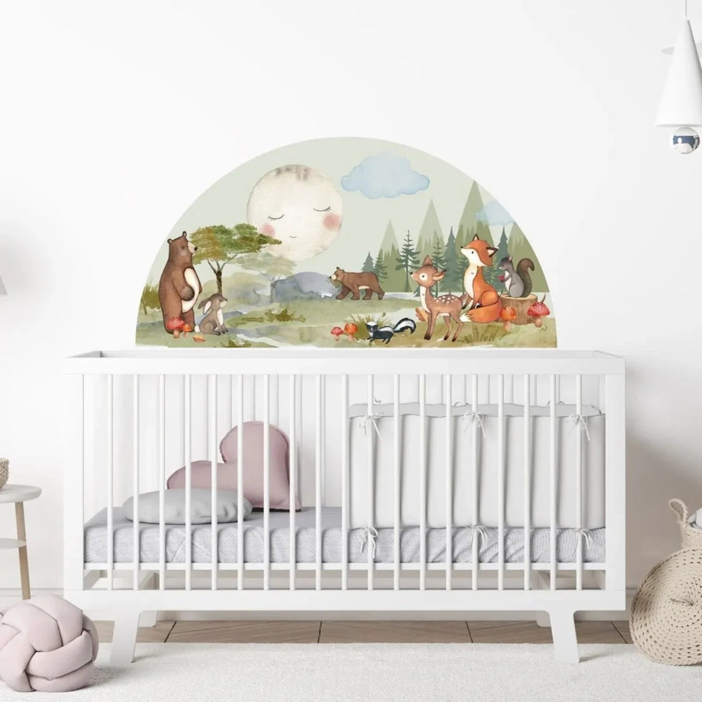 Live Vida Woodland Semi - Circle Wall Sticker - mezetto ebebek ebebek