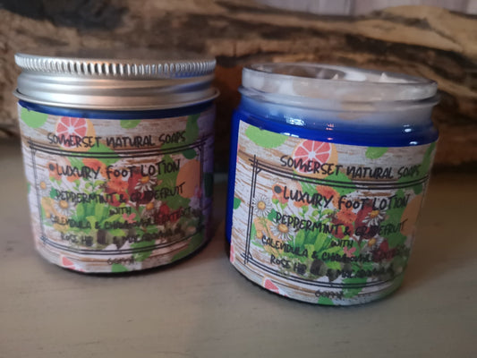 Luxury Foot Lotion Peppermint & Grapefruit - mezetto Shopify Collective Somerset Natural Soaps