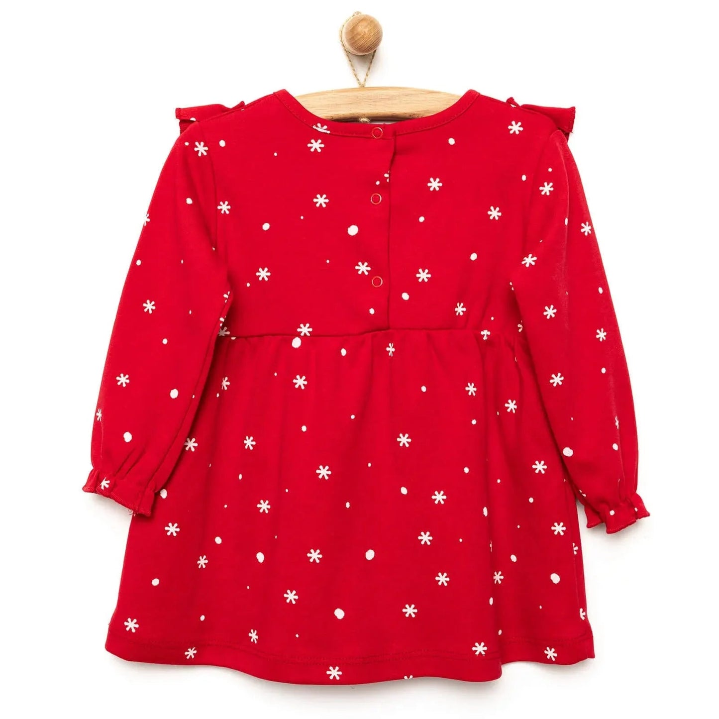 Ma Douce Baby Dress - Red - mezetto ebebek ebebek