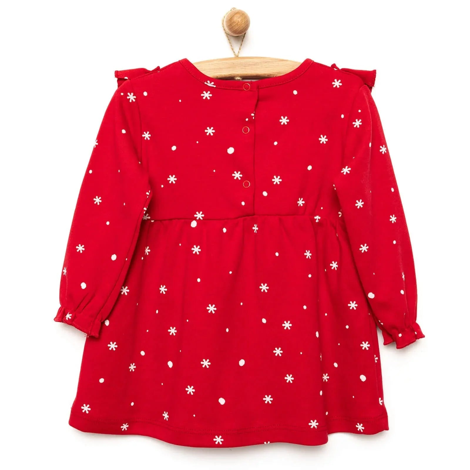 Ma Douce Baby Dress - Red - mezetto ebebek ebebek