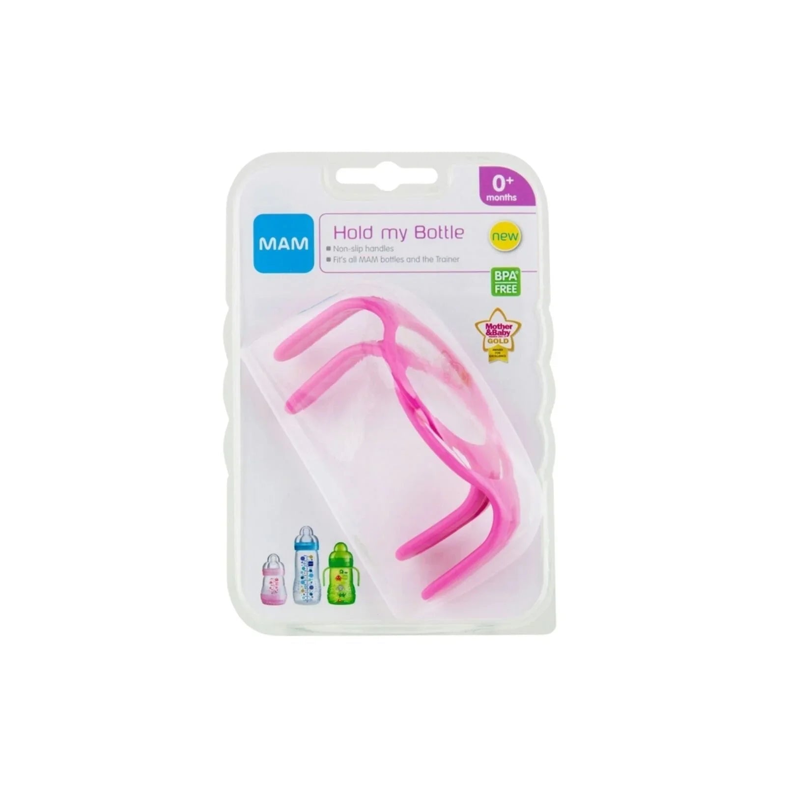 MAM Bottle Handles Pack of 2 - Pink - mezetto ebebek ebebek