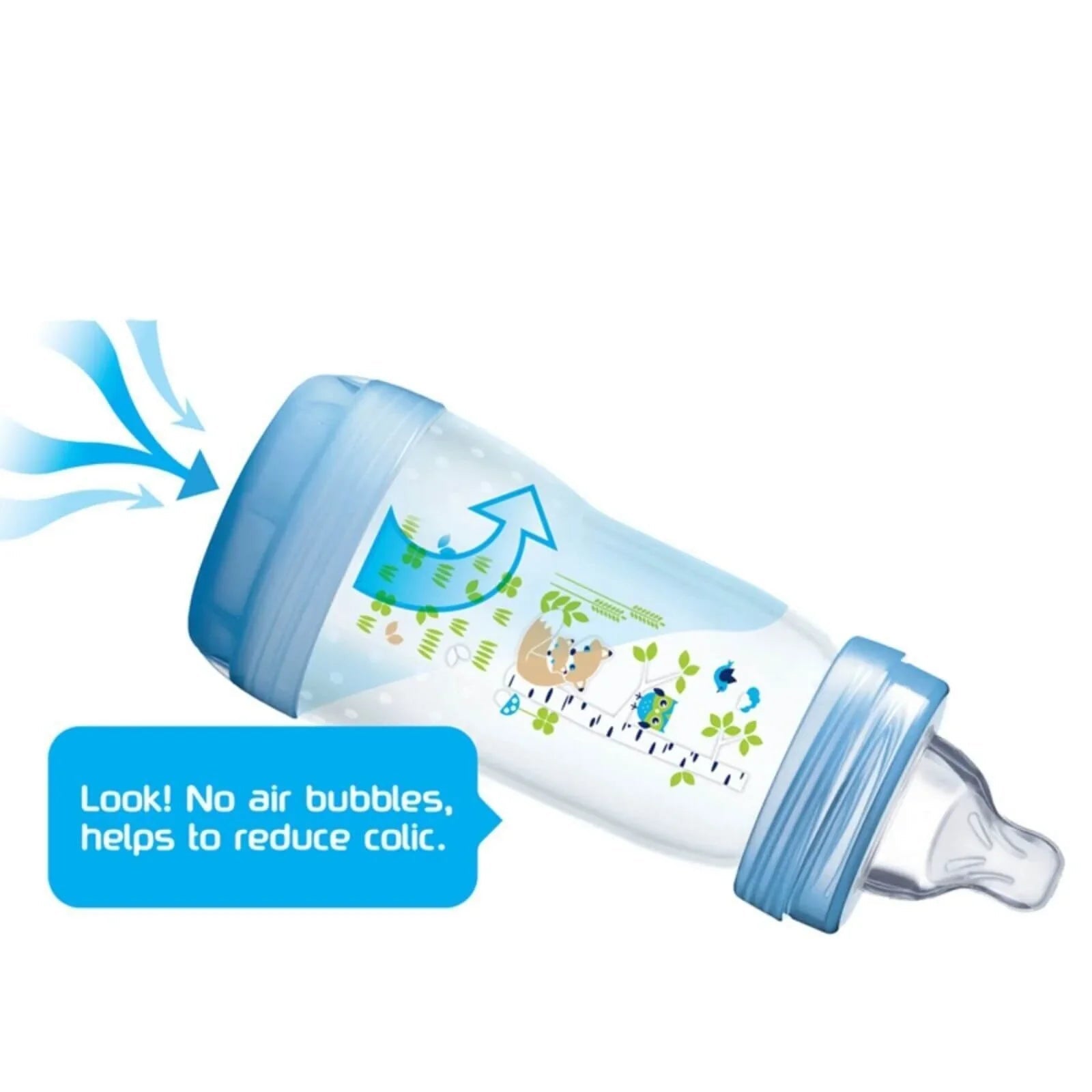 MAM Easy Start Anti - Colic Bottle 160ml Pack of 3 - Blue - mezetto ebebek ebebek