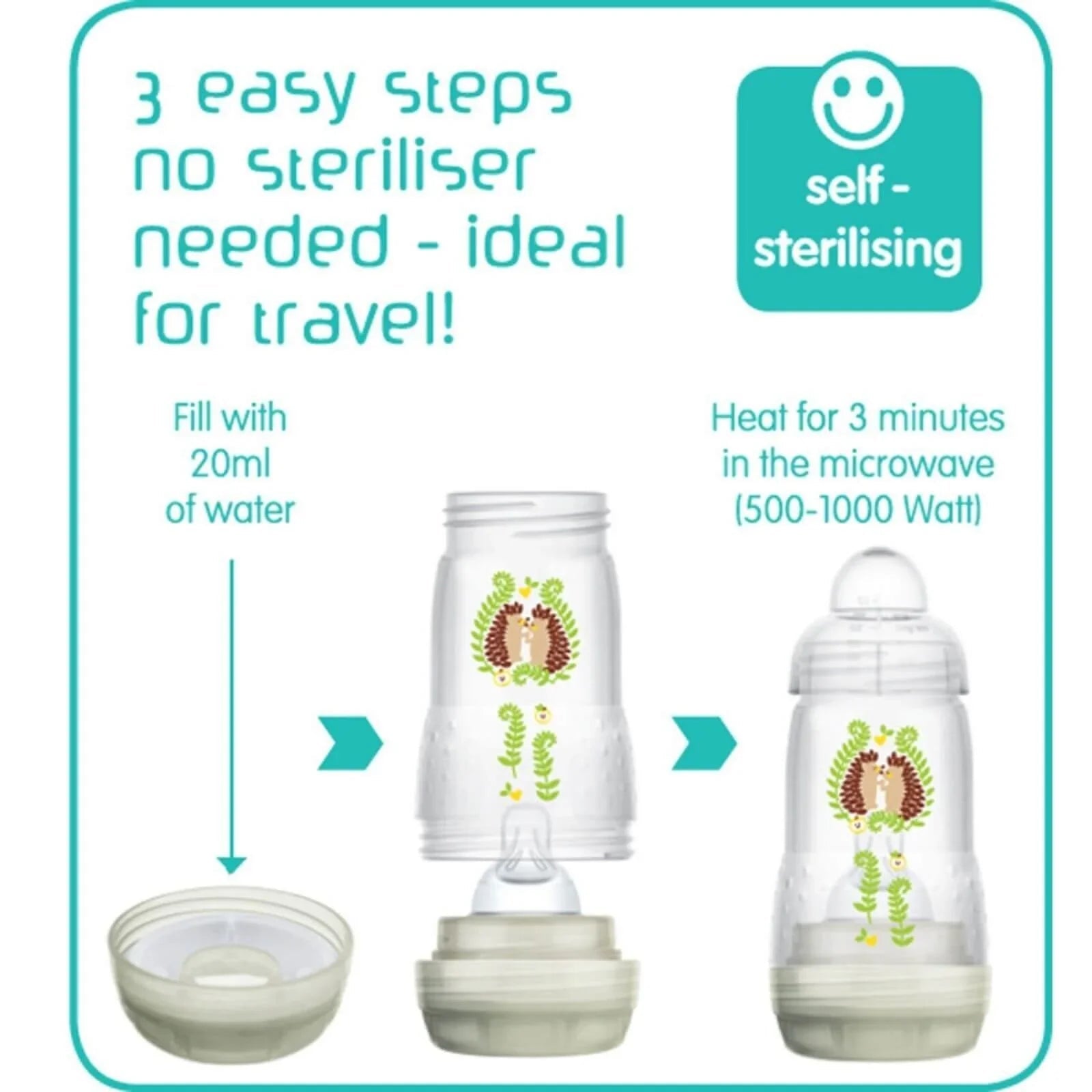 MAM Easy Start Anti - Colic Bottle 160ml Pack of 3 - Blue - mezetto ebebek ebebek