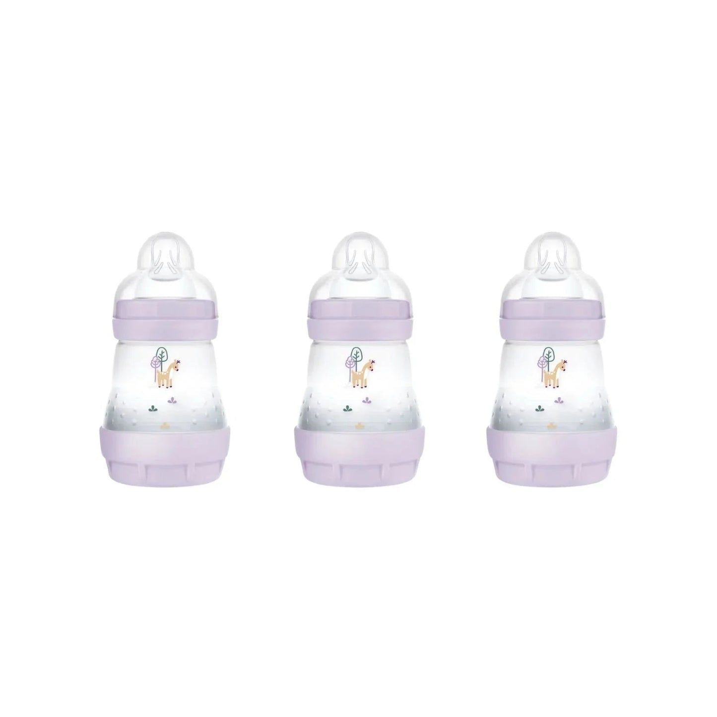 MAM Easy Start Anti - Colic Bottle 160ml Pack of 3 - Lilac - mezetto ebebek ebebek