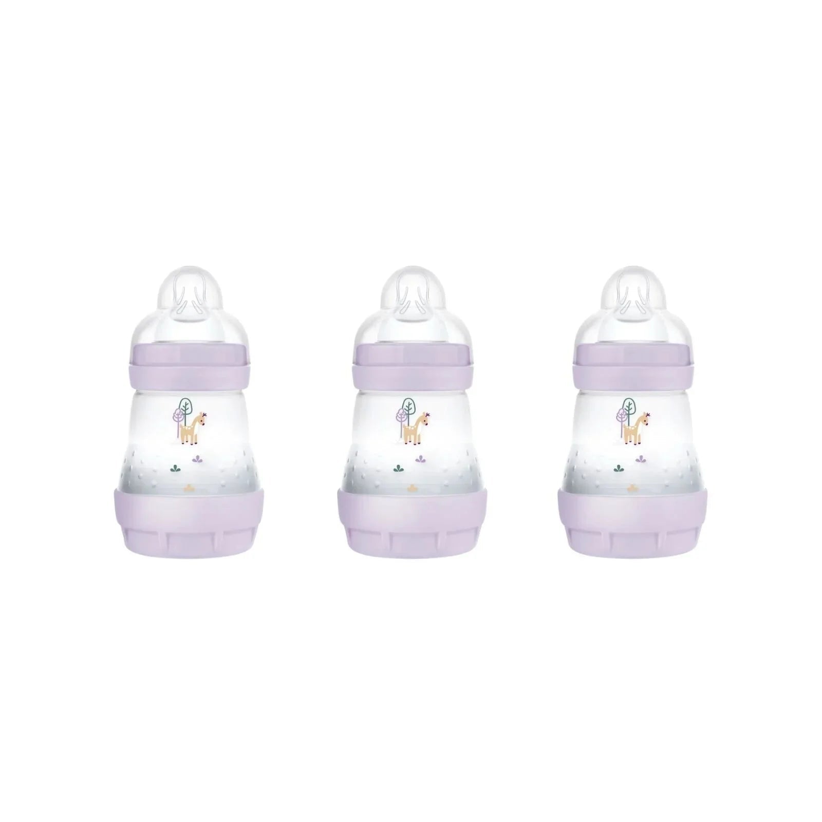 MAM Easy Start Anti - Colic Bottle 160ml Pack of 3 - Lilac - mezetto ebebek ebebek
