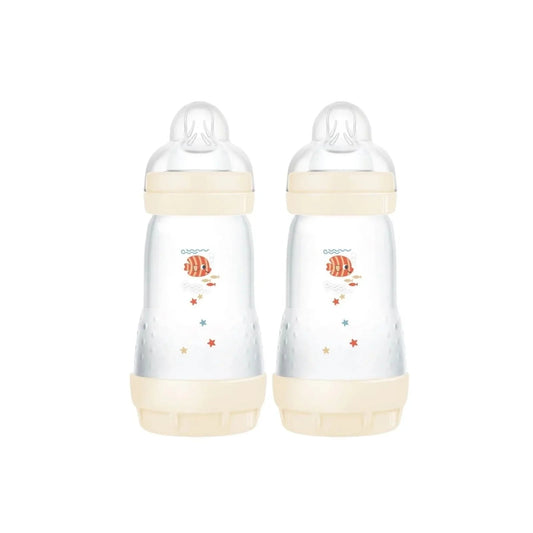 MAM Easy Start Anti Colic Bottle 260ml Pack of 2 - Nature - mezetto ebebek ebebek