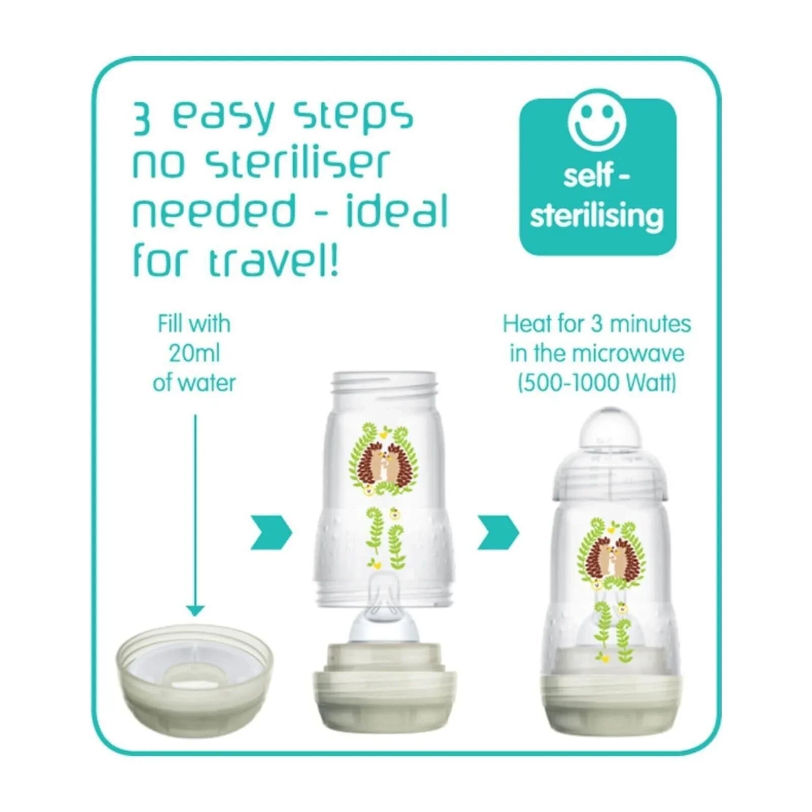 MAM Easy Start Anti Colic Bottle 260ml Pack of 2 - Pink - mezetto ebebek ebebek