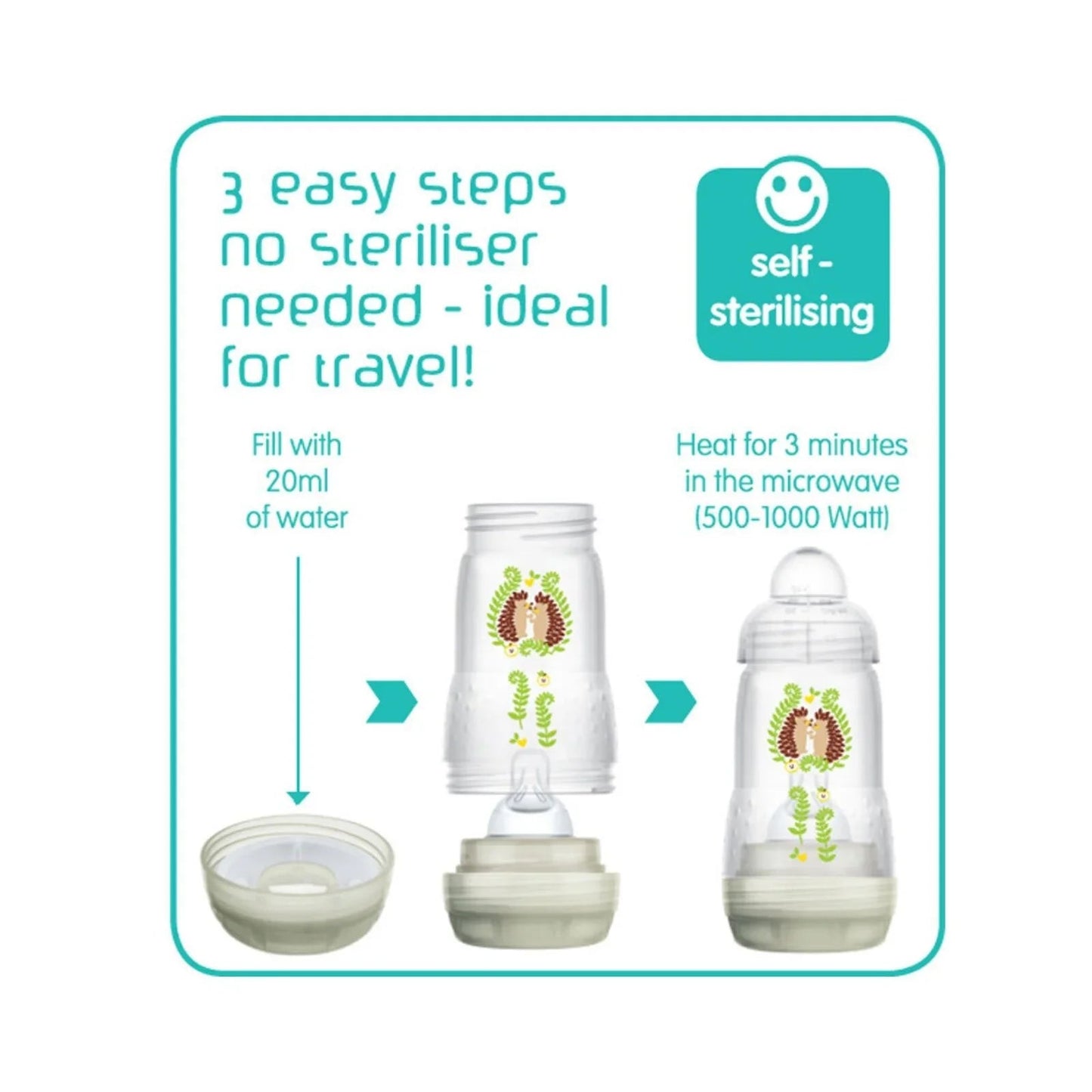 MAM Easy Start Anti - Colic Bottle Unisex 160ml Pack of 3 - mezetto ebebek ebebek