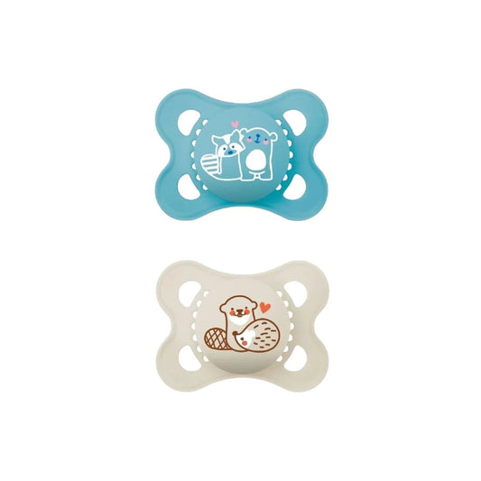 MAM Original Soother 0 - 6 months Pack of 2 - Blue - mezetto ebebek ebebek