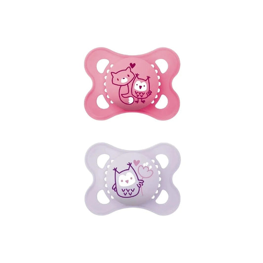 MAM Original Soother 0 - 6 months Pack of 2 - Pink - mezetto ebebek ebebek