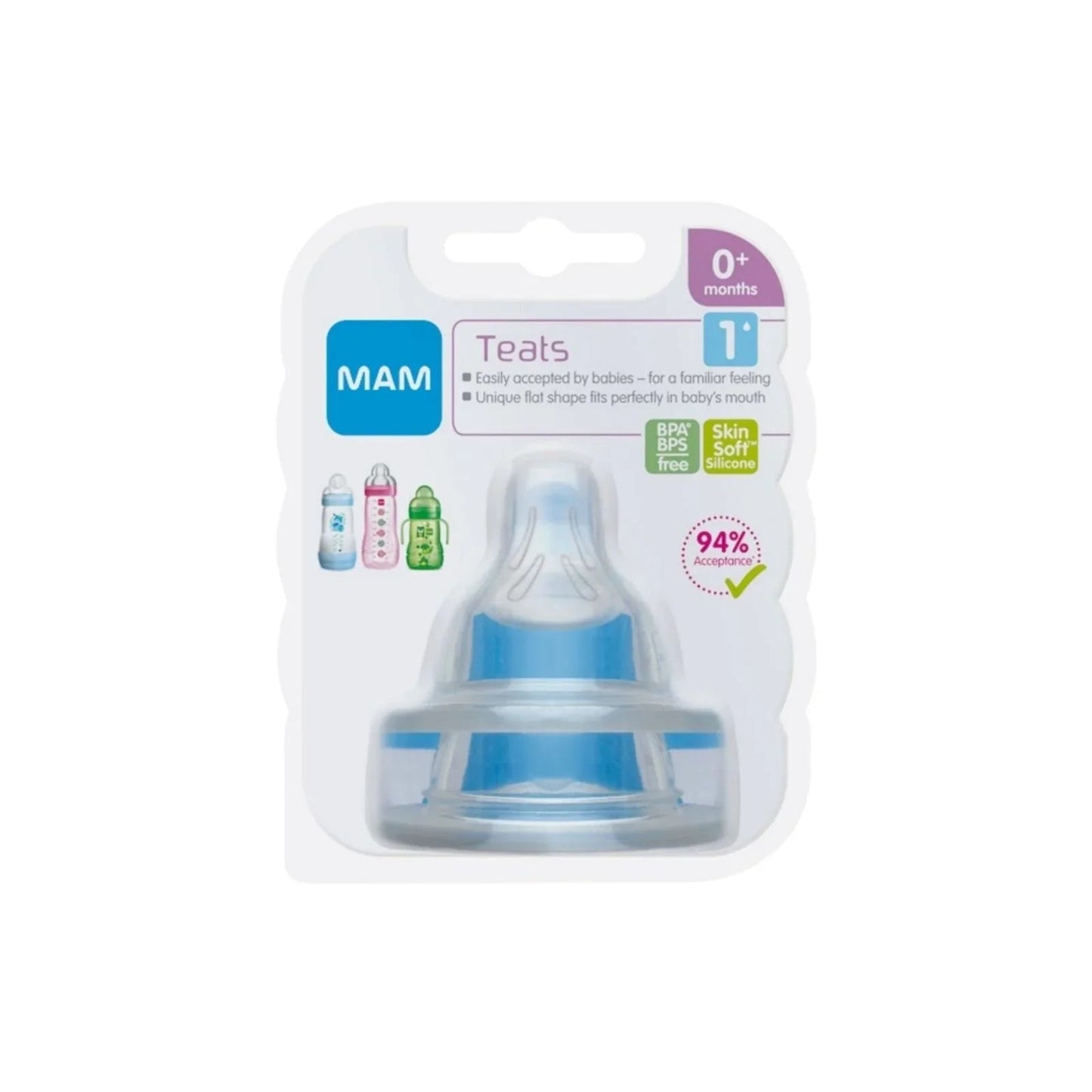 MAM SkinSoft Silicone Teat Slow Flow Pack of 2 - mezetto ebebek ebebek