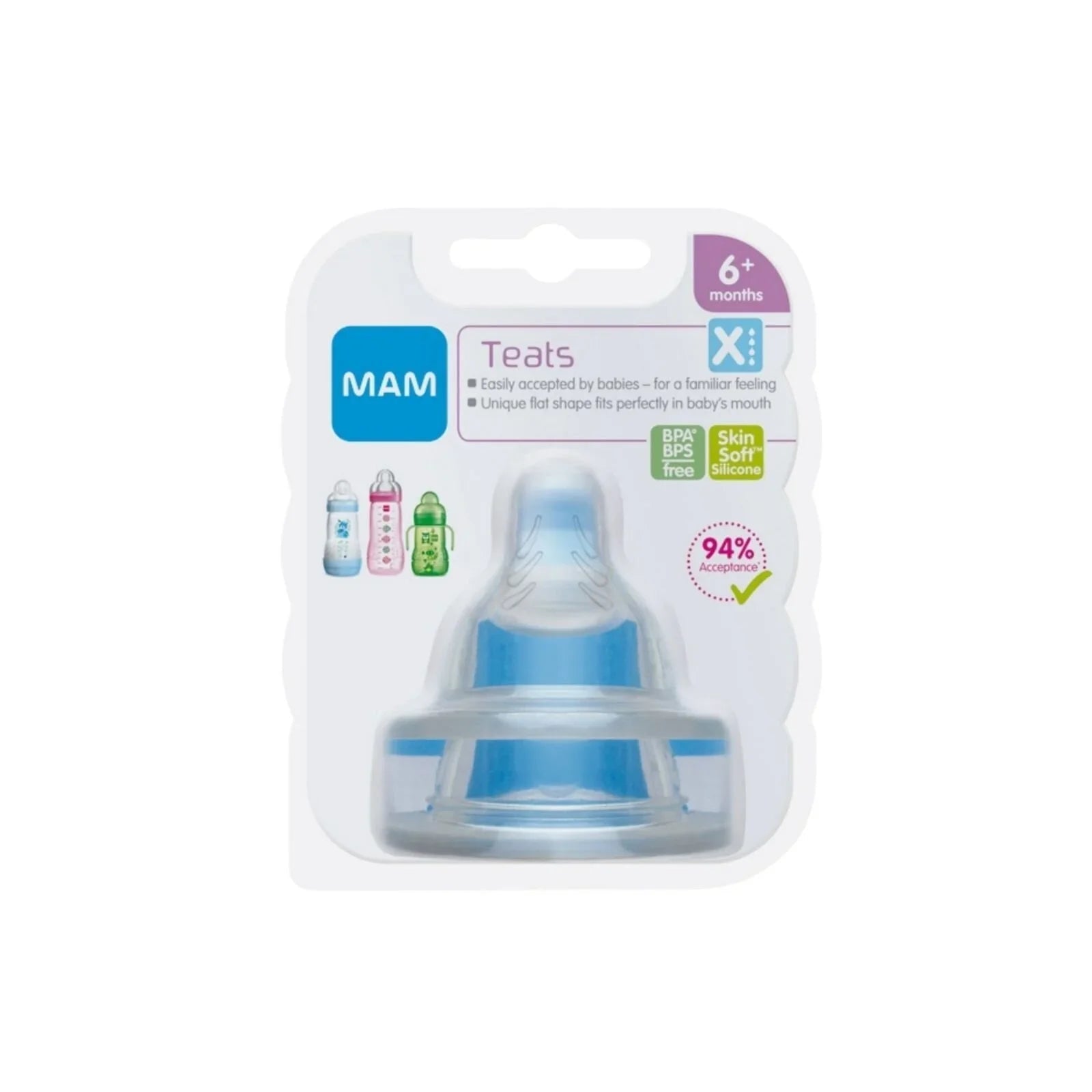 MAM SkinSoft Silicone Teat X Cut Pack of 2 - mezetto ebebek ebebek