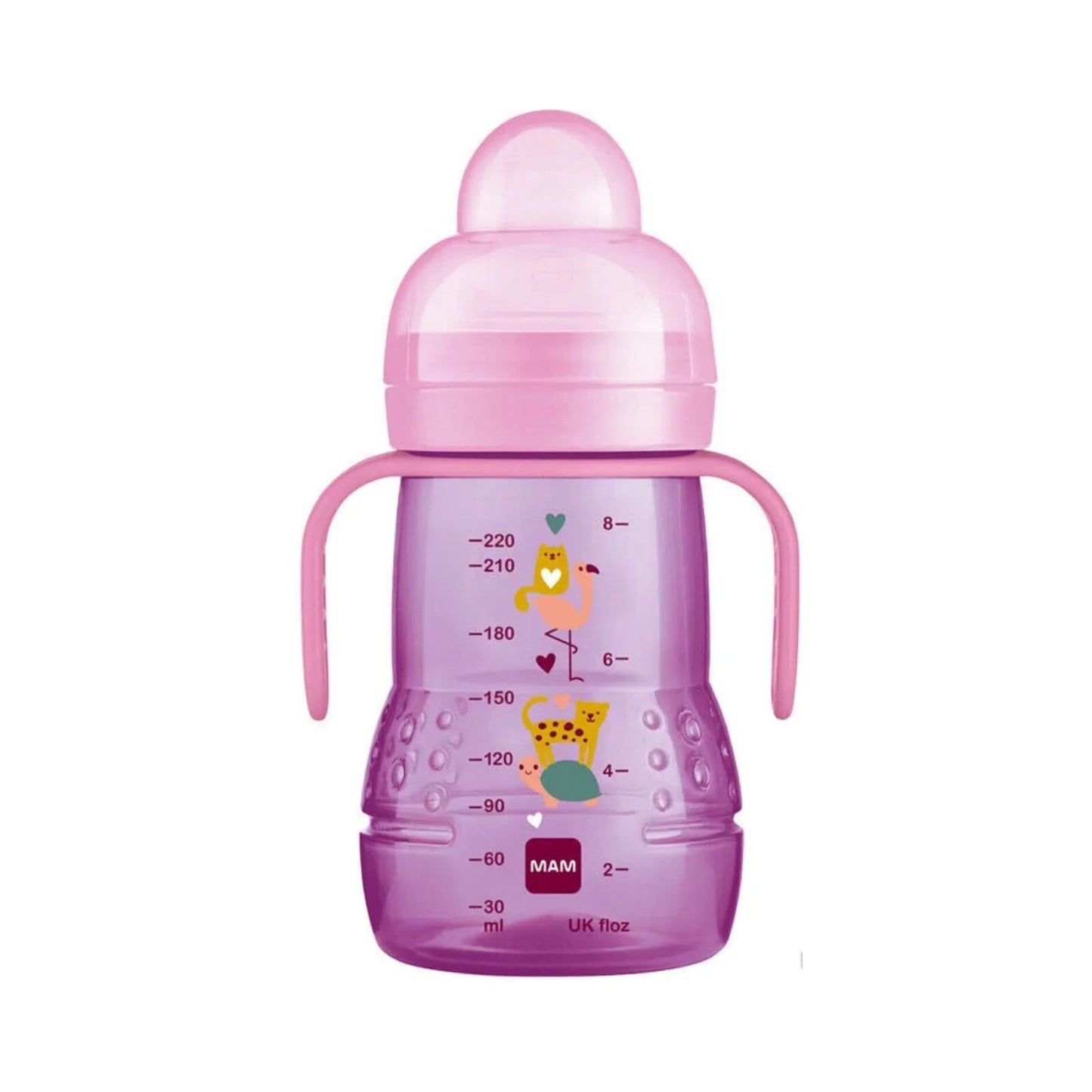 MAM Trainer Cup 2 - in - 1 220ml - Pink - mezetto ebebek ebebek