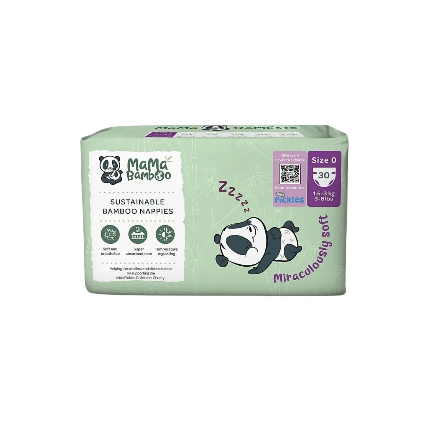 Mama Bamboo Sustainable Bamboo Size 0 - 30 nappies - mezetto ebebek ebebek