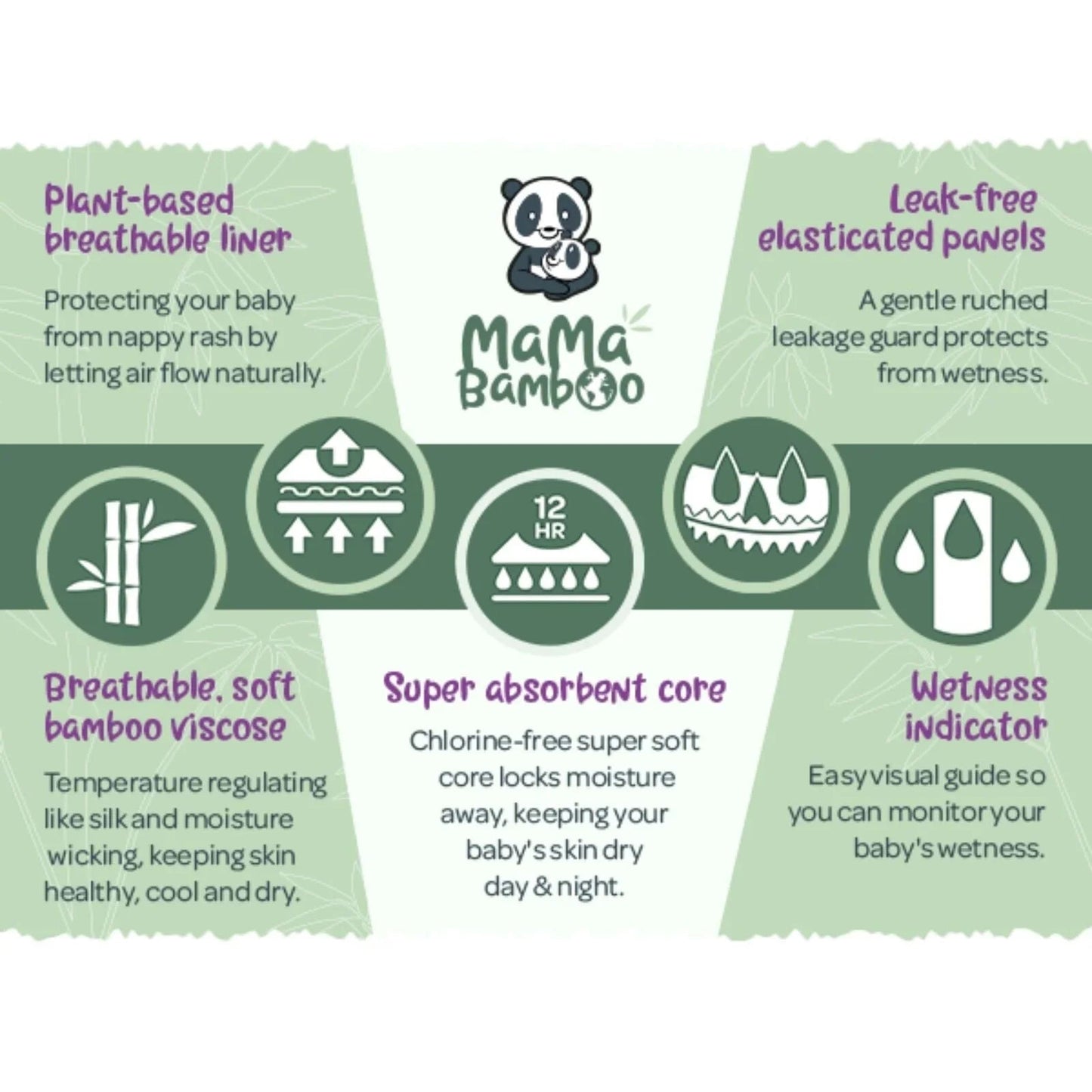 Mama Bamboo Sustainable Bamboo Size 0 - 30 nappies - mezetto ebebek ebebek
