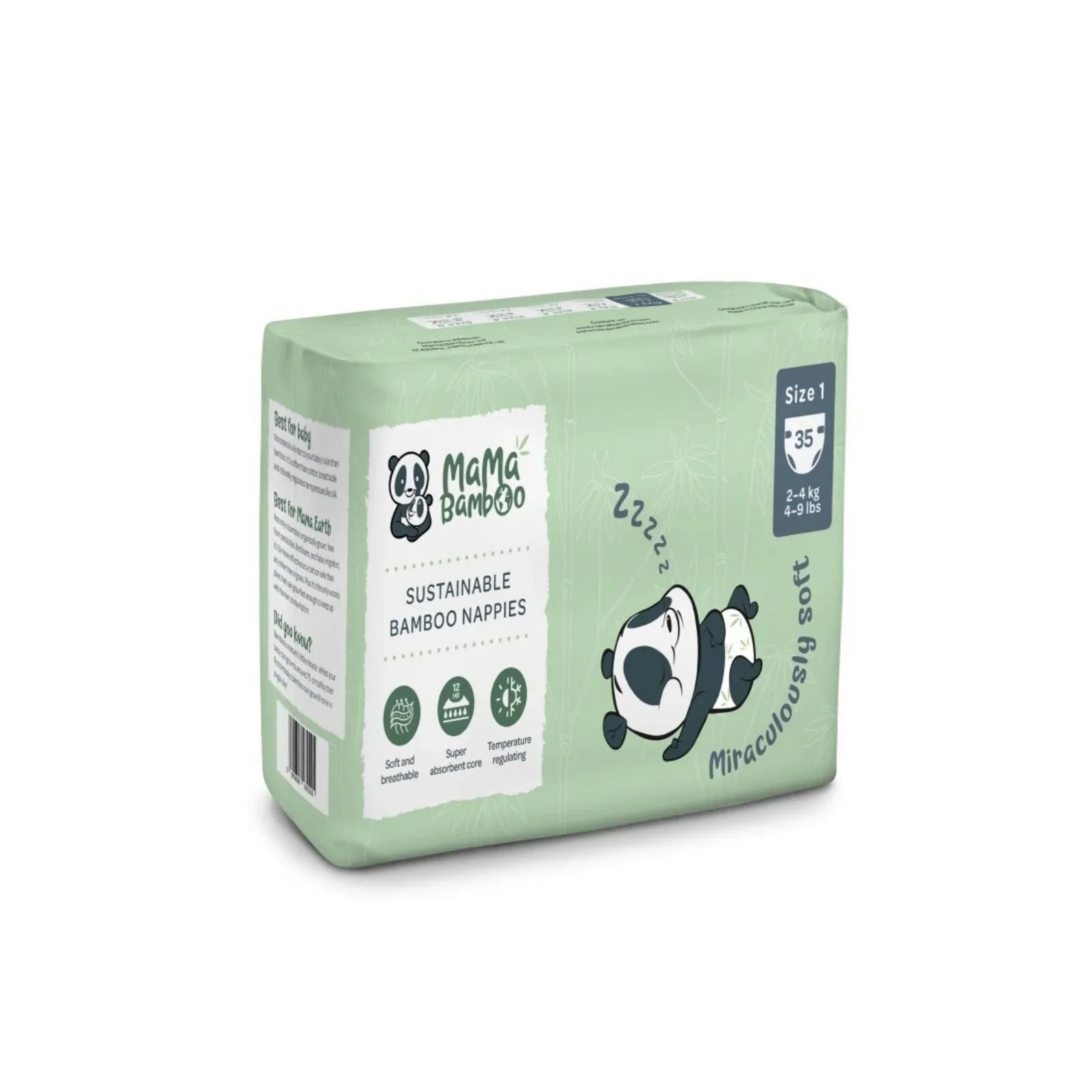 Mama Bamboo Sustainable Bamboo Size 1 - 35 nappies - mezetto ebebek ebebek