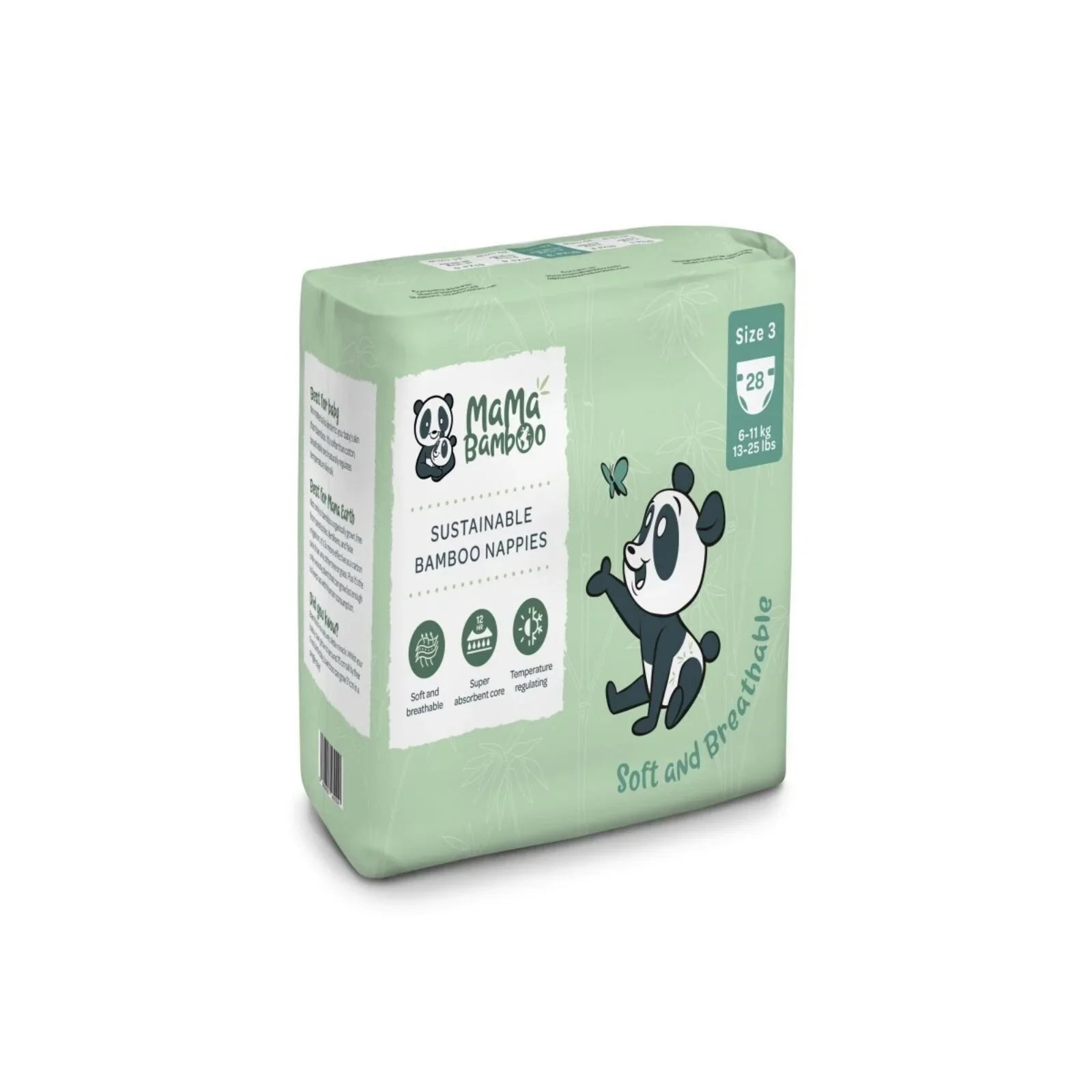 Mama Bamboo Sustainable Bamboo Size 3 - 28 nappies - mezetto ebebek ebebek