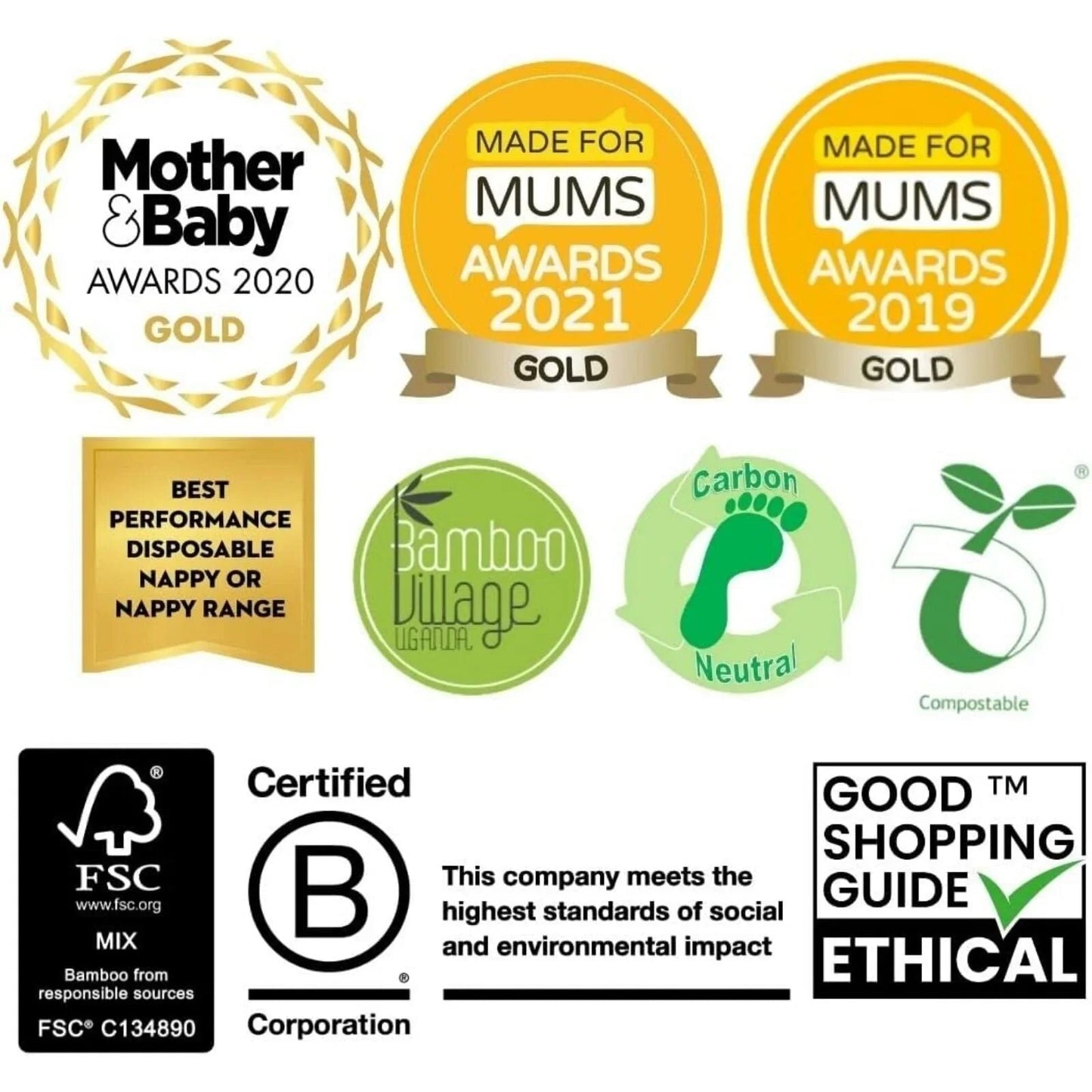 Mama Bamboo Sustainable Bamboo Size 4 - 26 nappies - mezetto ebebek ebebek
