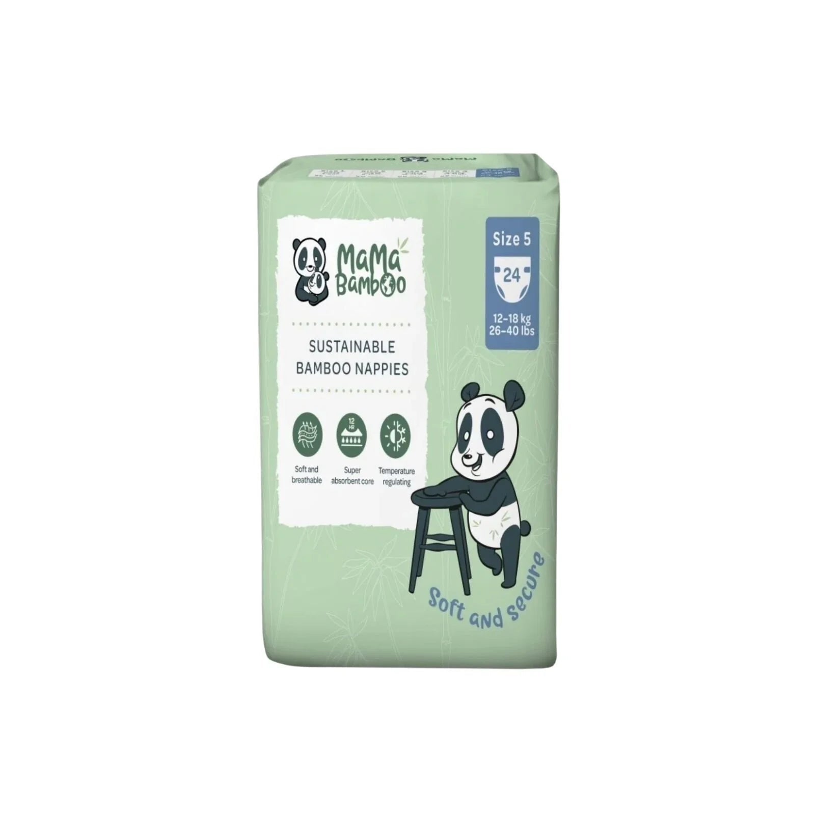 Mama Bamboo Sustainable Bamboo Size 5 - 24 nappies - mezetto ebebek ebebek