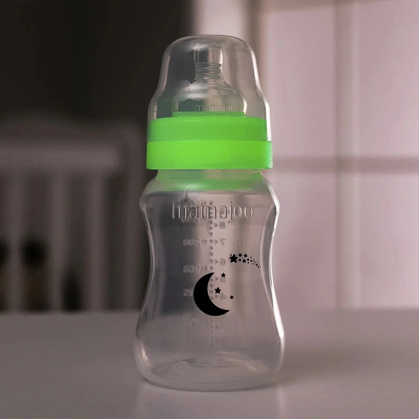 Mamajoo Anti - Colic Glow PP Baby Bottle 6+ months 250ml - mezetto ebebek ebebek
