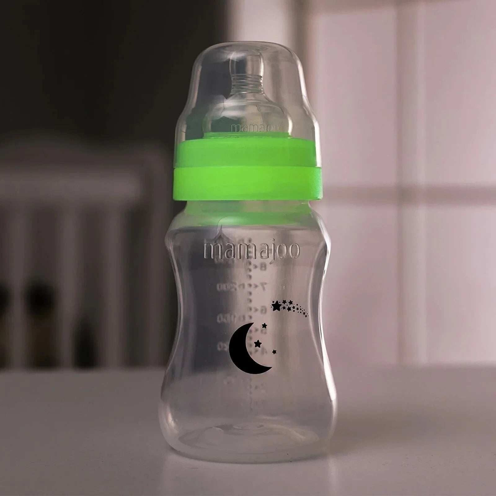 Mamajoo Anti - Colic Glow PP Baby Bottle 6+ months 250ml - mezetto ebebek ebebek