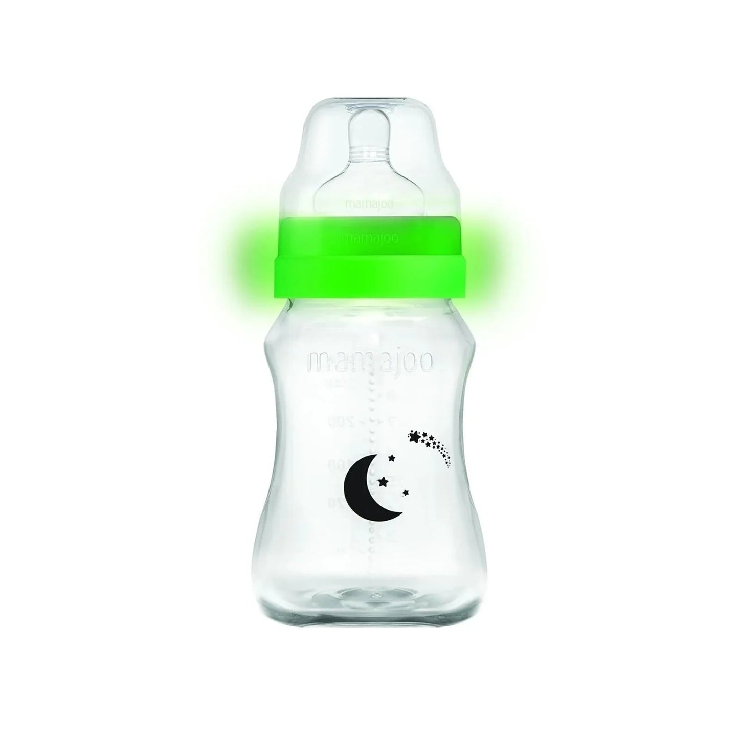 Mamajoo Anti - Colic Glow PP Baby Bottle 6+ months 250ml - mezetto ebebek ebebek