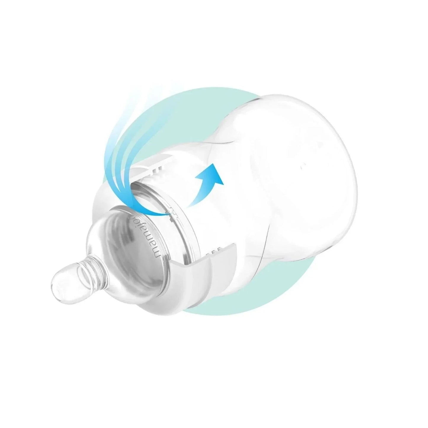 Mamajoo Anti - Colic PP Baby Bottle Slow Flow 0+ months 150ml - Silver - mezetto ebebek ebebek