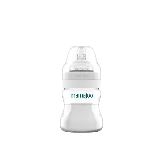 Mamajoo Anti - Colic PP Baby Bottle Slow Flow 0+ months 150ml - Silver - mezetto ebebek ebebek