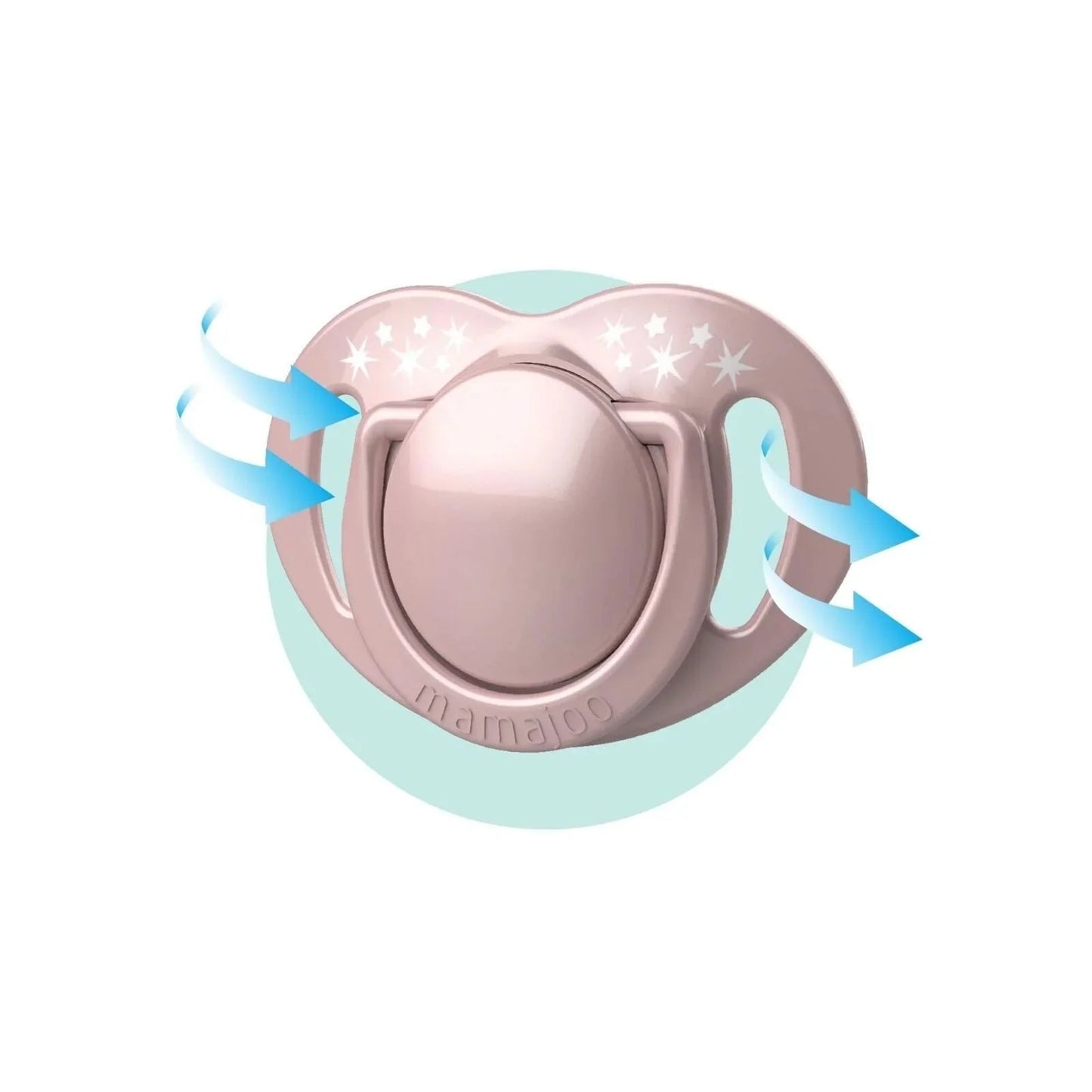 Mamajoo Orthodontic Soothers with Steriliser Box 12+ months Pack of 2 - Powder Pink & Blush - mezetto ebebek ebebek