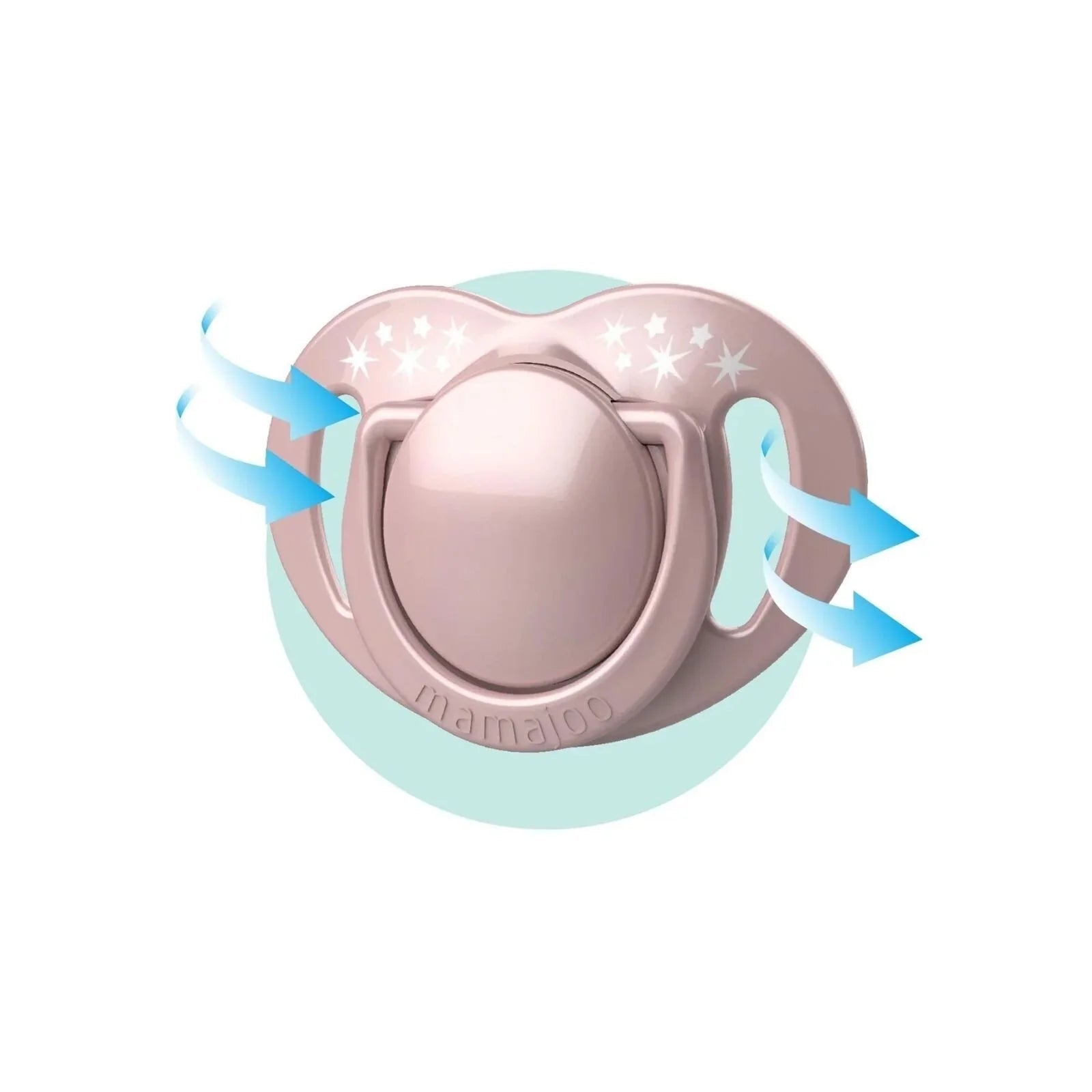 Mamajoo Orthodontic Soothers with Steriliser Box 6+ months Pack of 2 - Powder Pink & Blush - mezetto ebebek ebebek