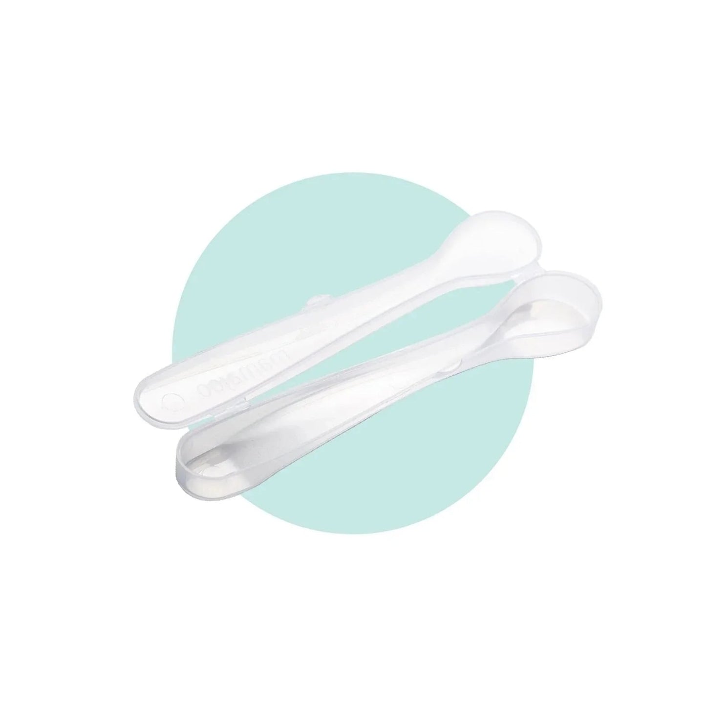 Mamajoo Silicone Spoons with Case Pack of 2 - Green & Blue - mezetto ebebek ebebek