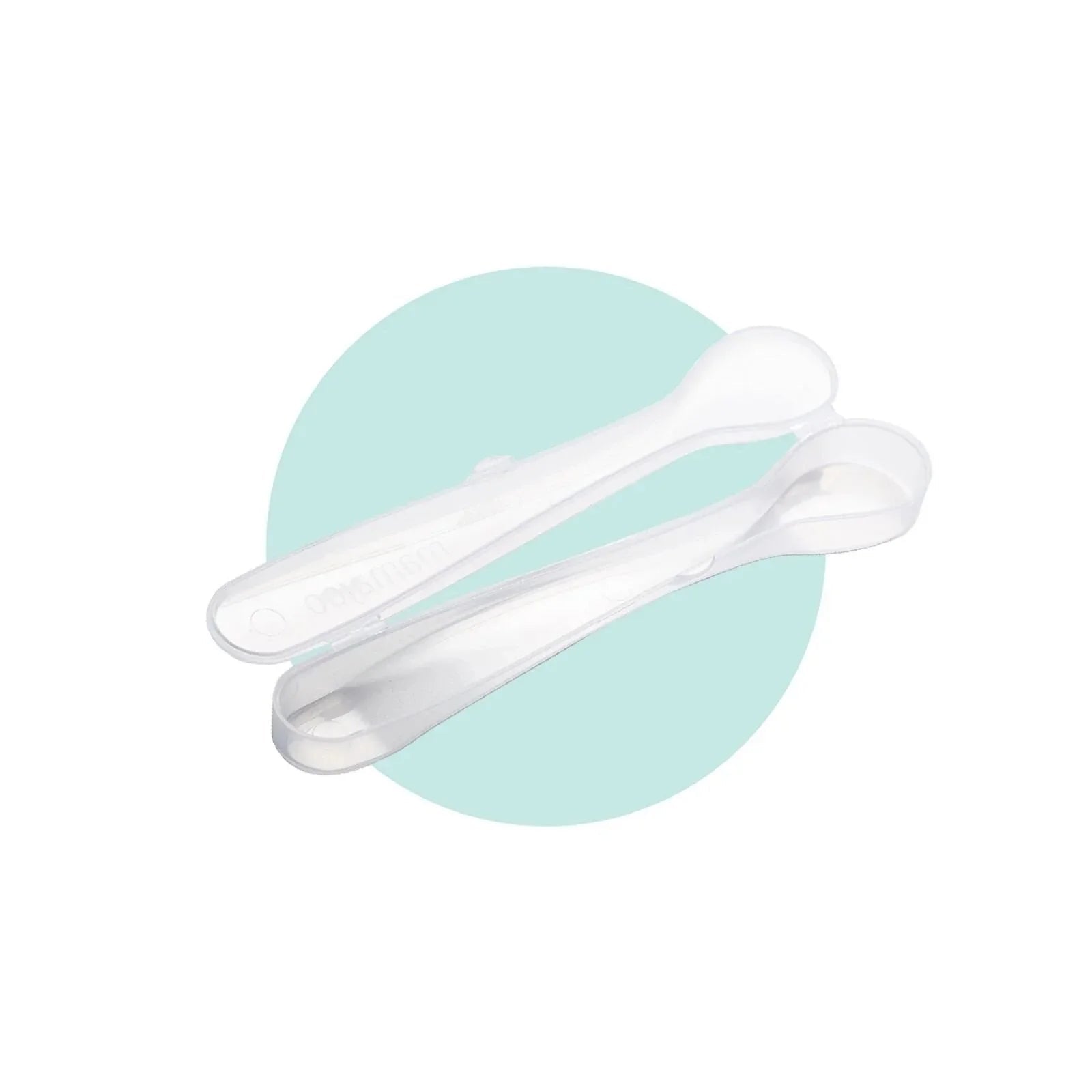 Mamajoo Silicone Spoons with Case Pack of 2 - Green & Blue - mezetto ebebek ebebek