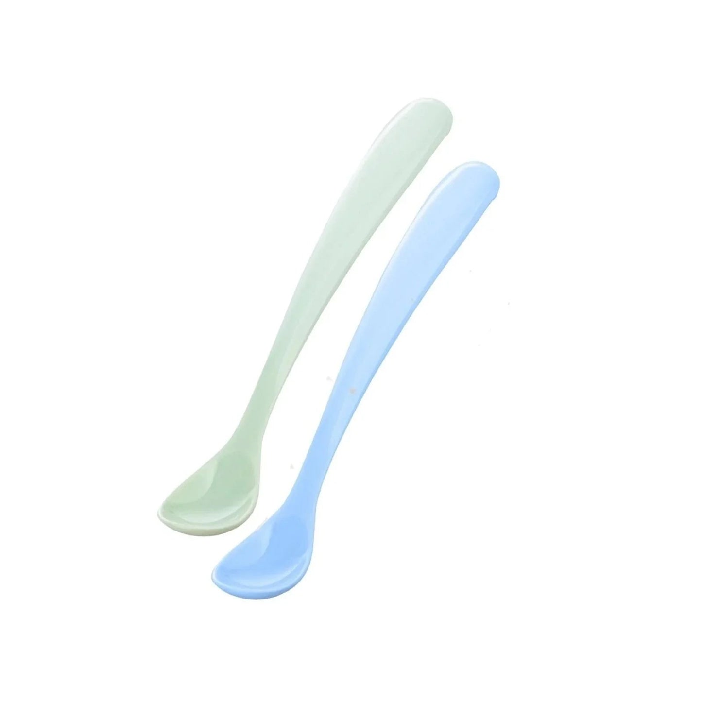 Mamajoo Silicone Spoons with Case Pack of 2 - Green & Blue - mezetto ebebek ebebek