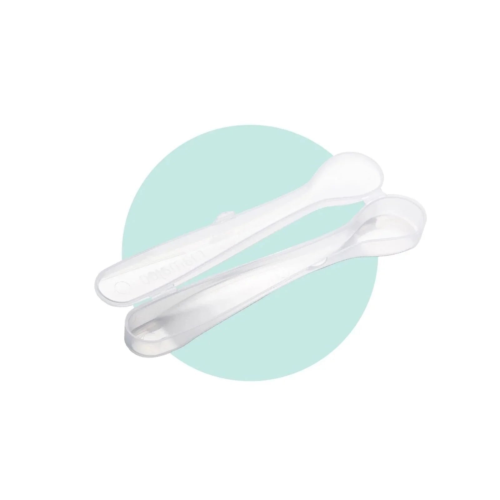 Mamajoo Silicone Spoons with Case Pack of 2 - Powder Pink & Blush - mezetto ebebek ebebek
