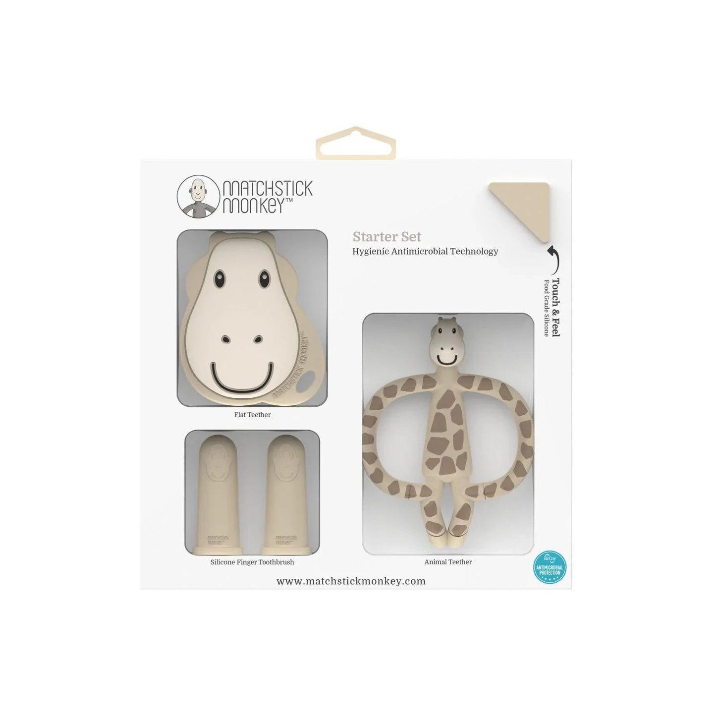 Matchstick Monkey Giraffe Teething Starter Set - mezetto ebebek ebebek