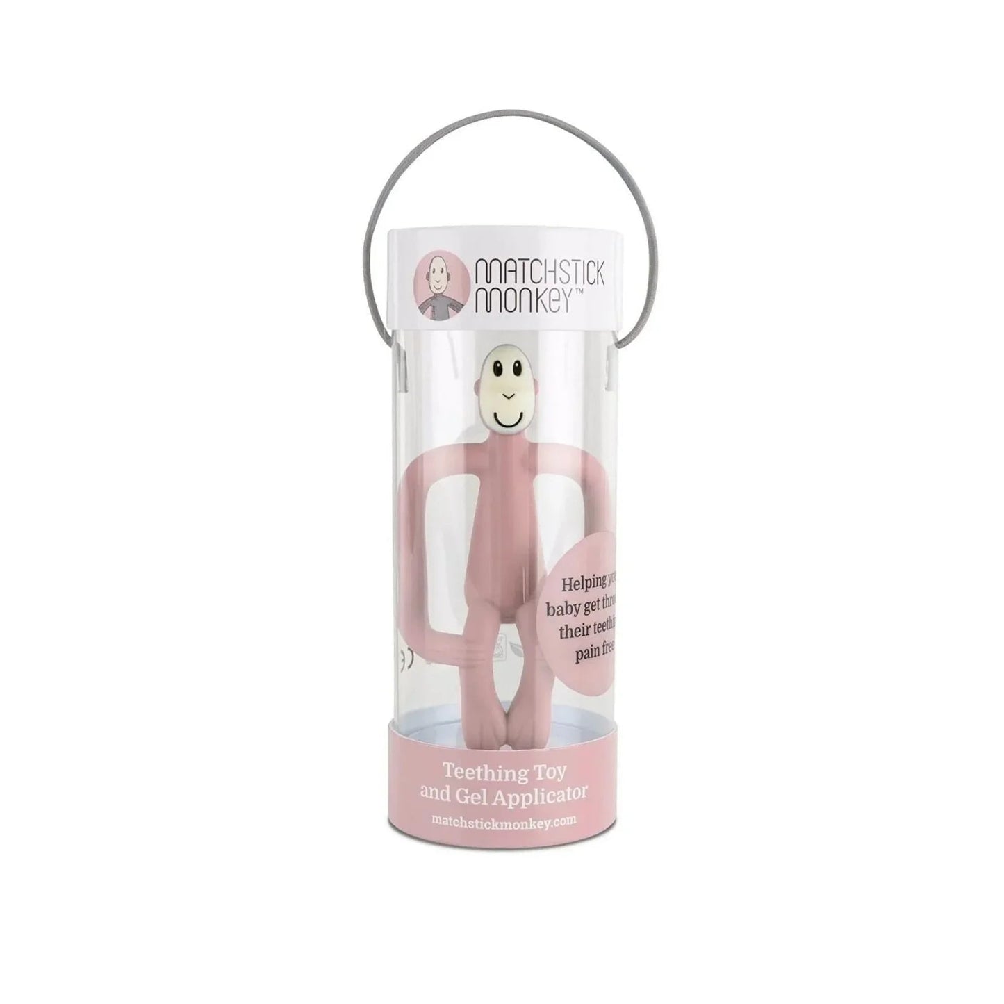 Matchstick Monkey Original Teething Toy - Dusty Pink - mezetto ebebek ebebek