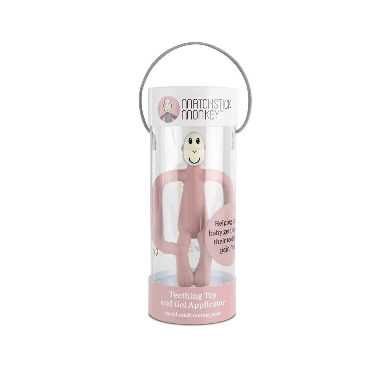 Matchstick Monkey Original Teething Toy - Dusty Pink - mezetto ebebek ebebek