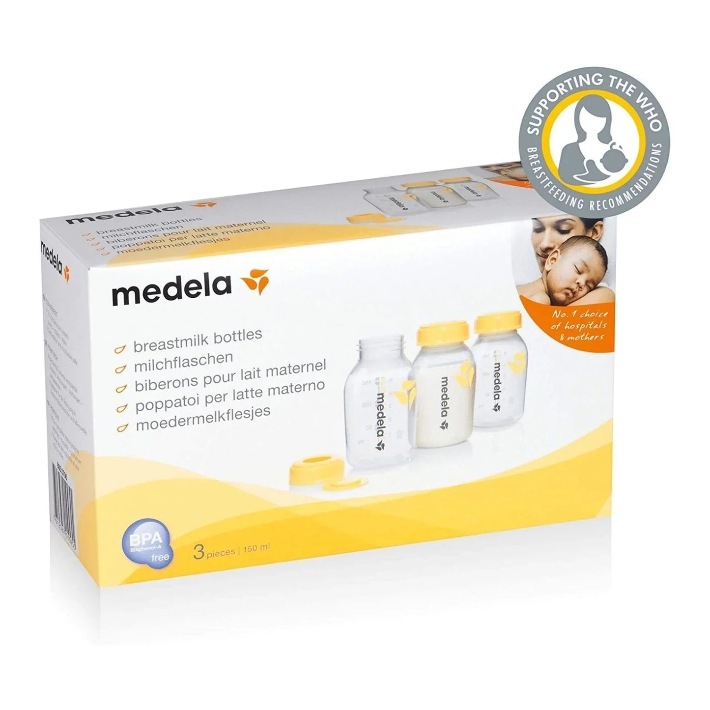 Medela Breastmilk Storage Bottles 150ml 3 pcs - mezetto ebebek ebebek