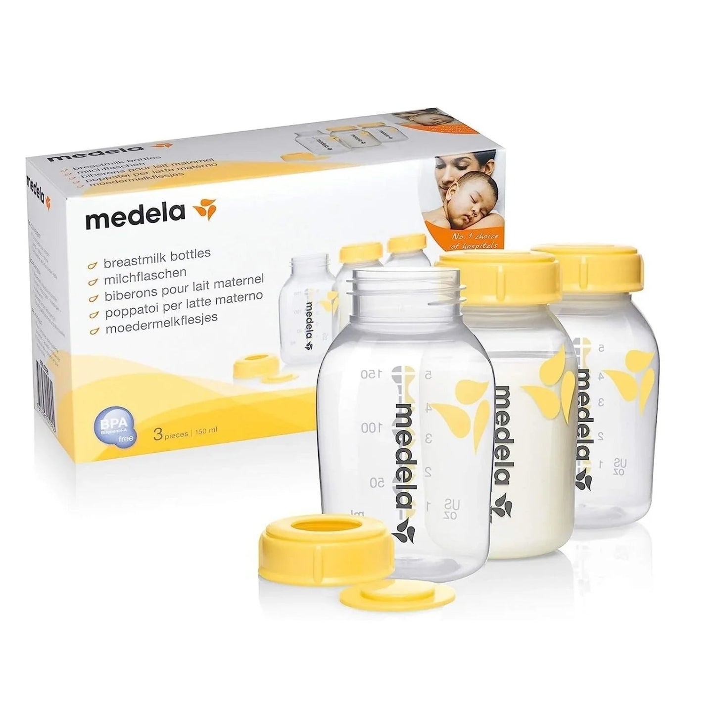 Medela Breastmilk Storage Bottles 150ml 3 pcs - mezetto ebebek ebebek