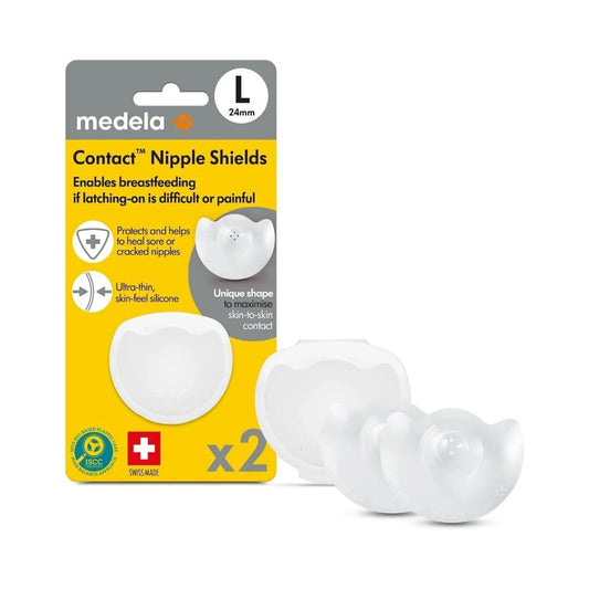 Medela Contact Nipple Shields (L) with Case Pack of 2 - mezetto ebebek ebebek