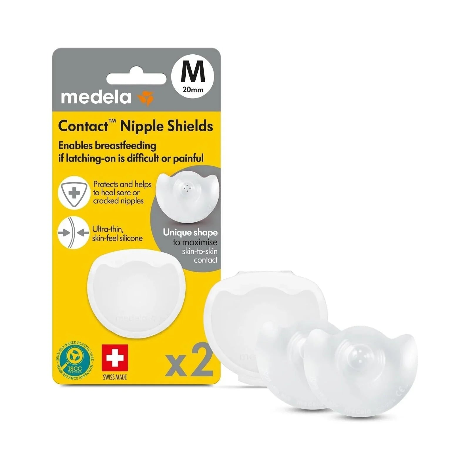 Medela Contact Nipple Shields (M) with Case Pack of 2 - mezetto ebebek ebebek